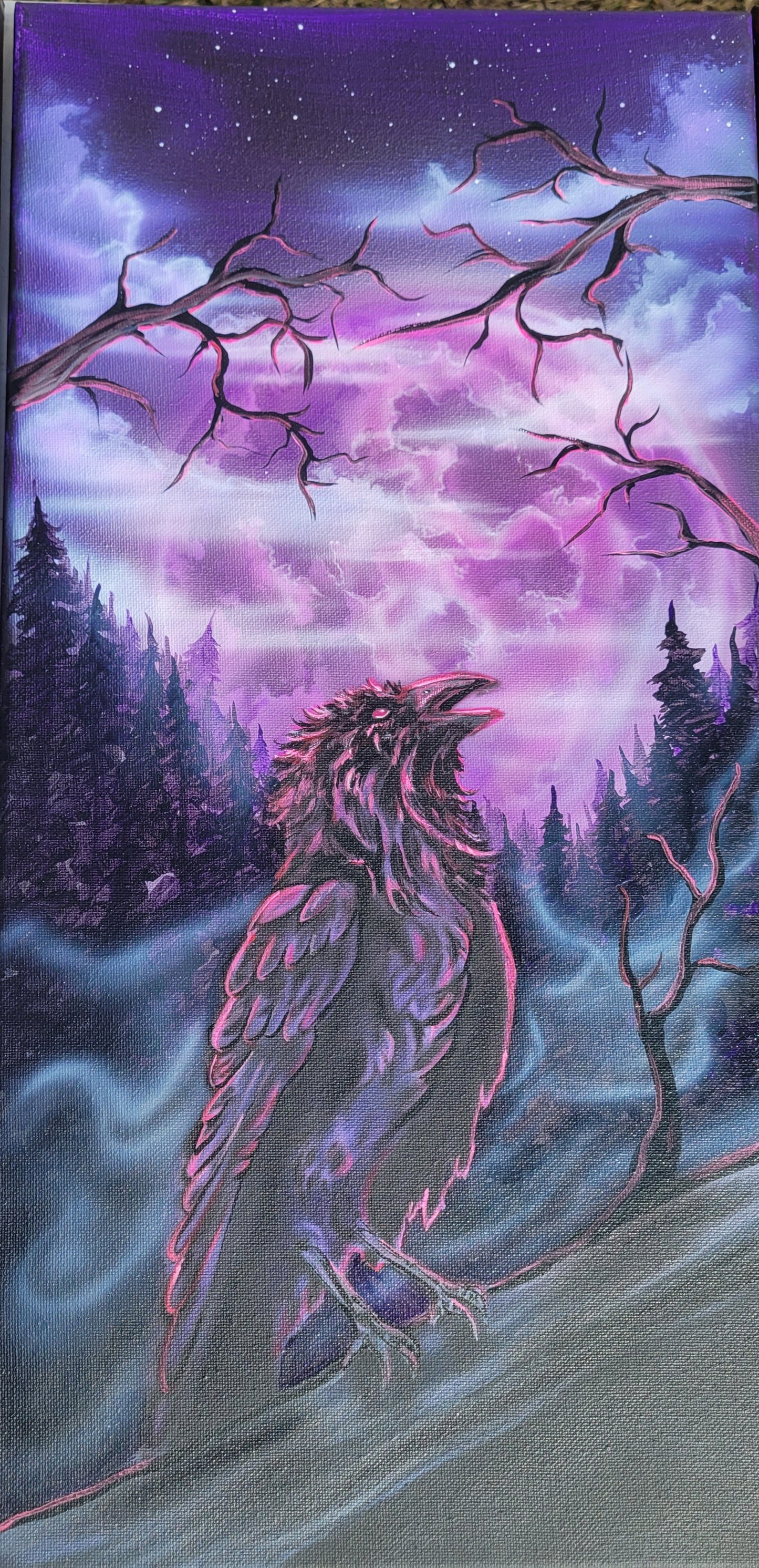 Pink moon rising