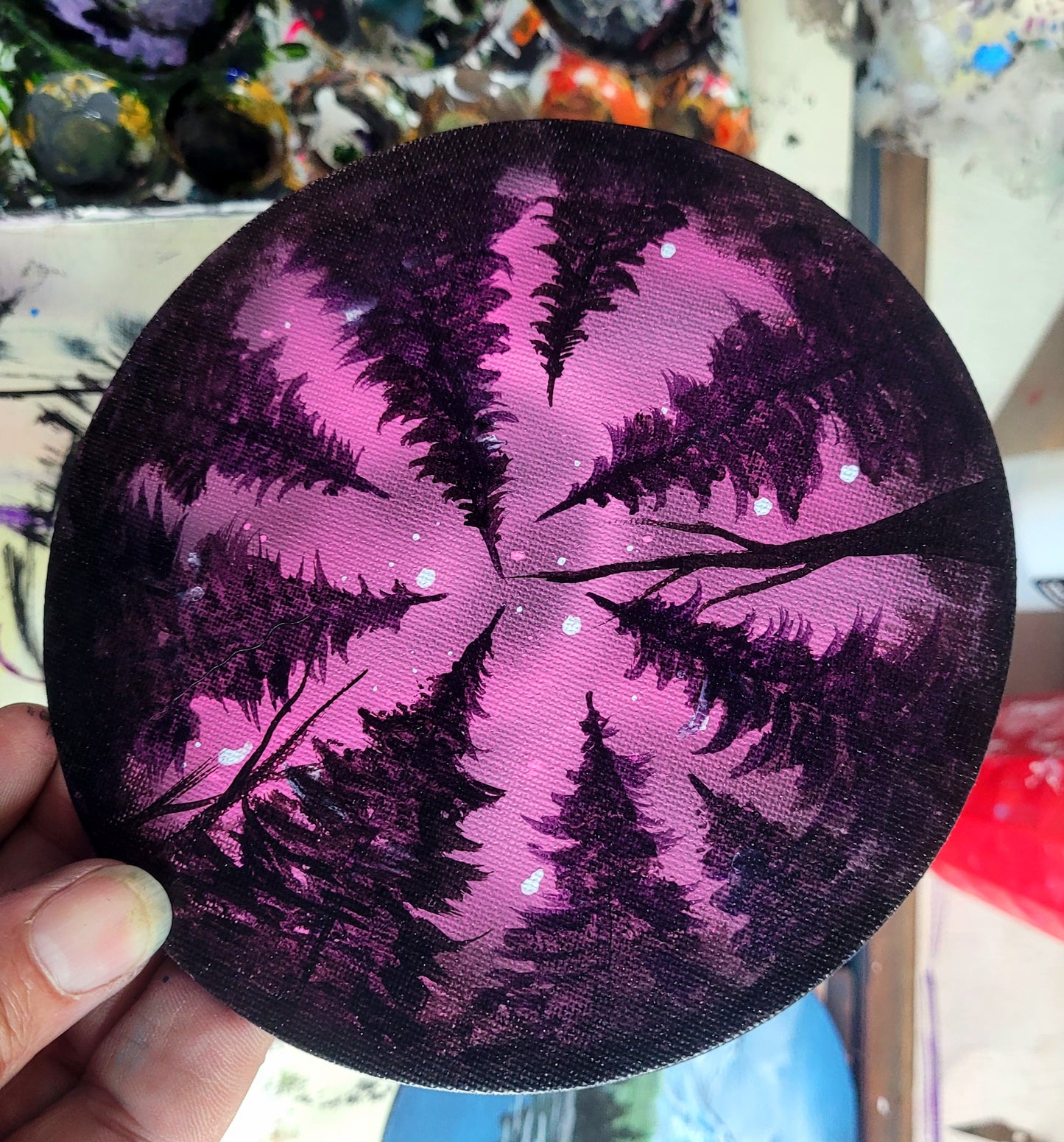 Pink aurora